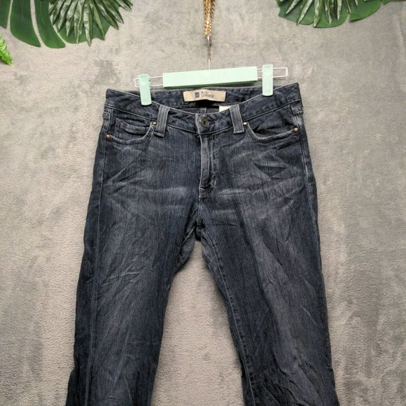 GAP Curvy USA Made Women Jeans Low Rise Bootcut Solid Blue W:31 L:34 - Picture 2 of 16